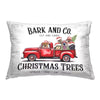 Bark and Co Christmas Truck Red Print Polyester 14 In. X 20 In. Throw Pillow