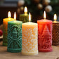 Christmas Cylindrical Aromatherapy Candle Silicone Mold