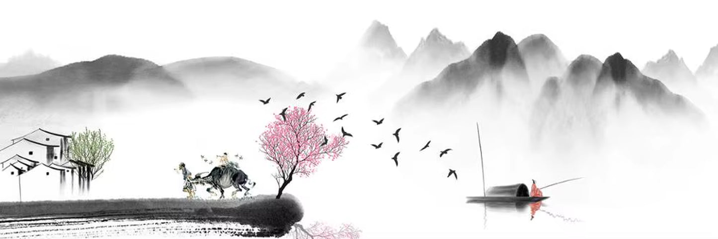 Abstract Landscape Oil Painting Posters and Prints Wall Art Canvas Painting Trees and Lakes Pictures for Living Room No Frame