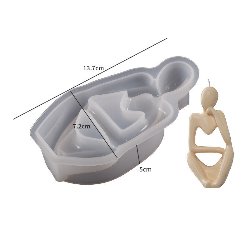 Crystal Drip Silicone Candle Mold For Portrait