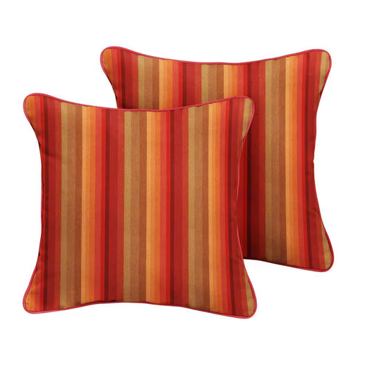 Sunbrella Astoria Sunset Outdoor Corded Throw Pillows (2-Pack)