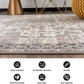 Distressed Traditional Indoor/Outdoor Runner Rug 2' X 7' Beige