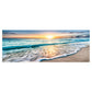 19.7*59 Inch Beach Wall Art for Living Room - Ocean Pictures Sunset Canvas Pictures Wall Decor,Blue Sky and Coastal Scenery Seascape Paintings for Bedroom Bathroom Office Home