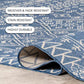 Kandace Tribal Blue 5 Ft. X 8 Ft. Indoor/Outdoor Patio Area Rug