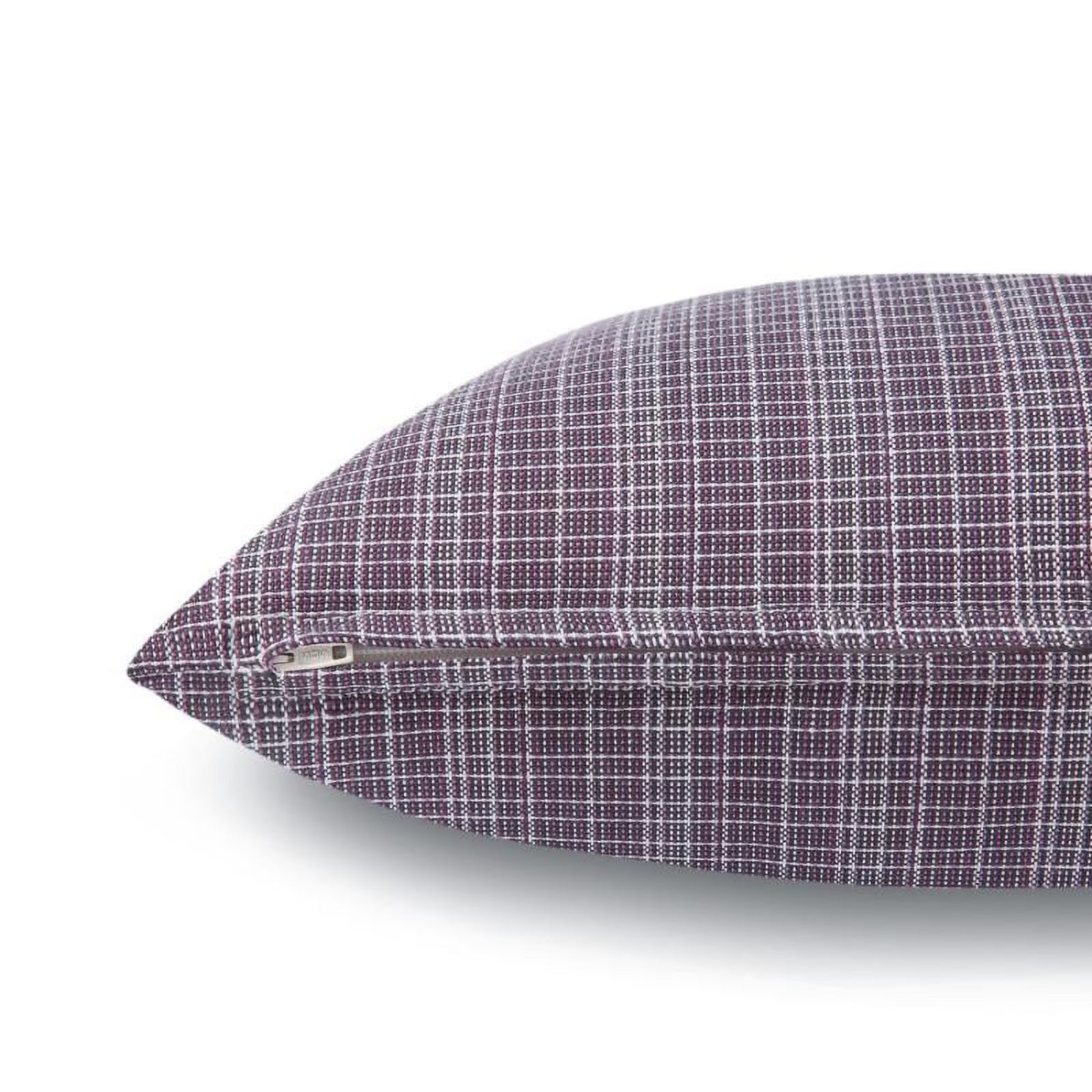 18" X 18" Modern, Contemporary, Transitional Black Plaid Polyester Throw Pillow , ( 2 Count)