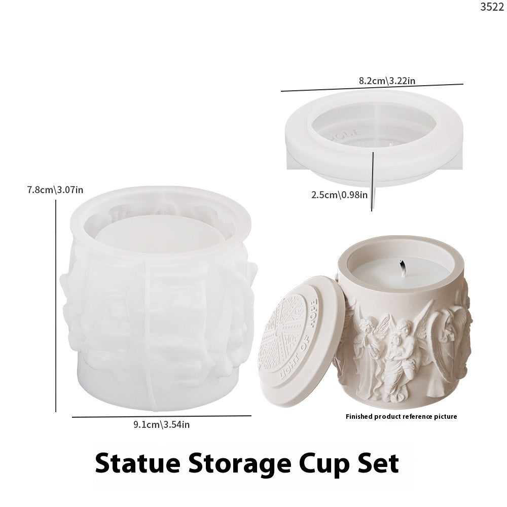 Embossed Portrait Candle Cup Silicone Mold
