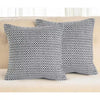 Gray Geometric Polyester 18 In. X 18 In. Throw Pillow (Set of 2)