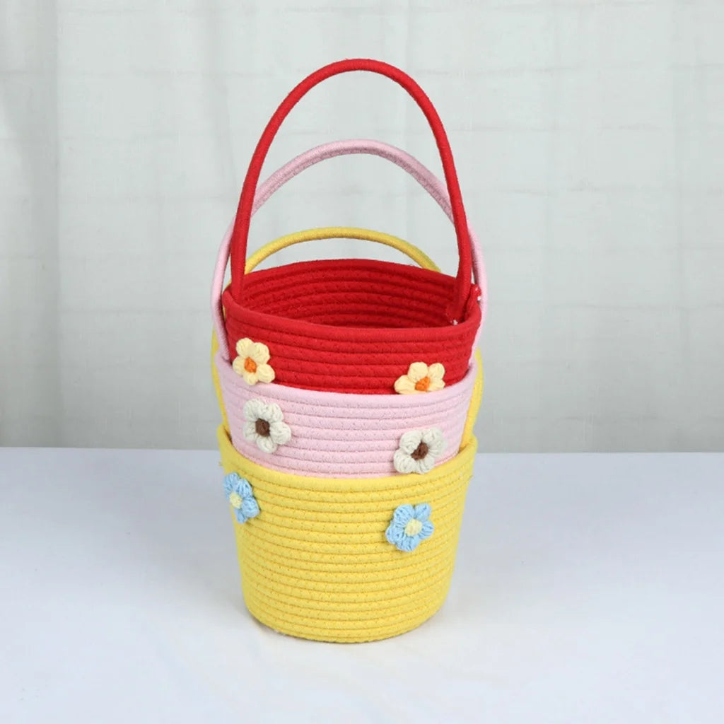 Wedding Flower Basket with Handle Candy Storage Baskets Candy Gift Tote Baskets Organizers Kitchen Home Decorations
