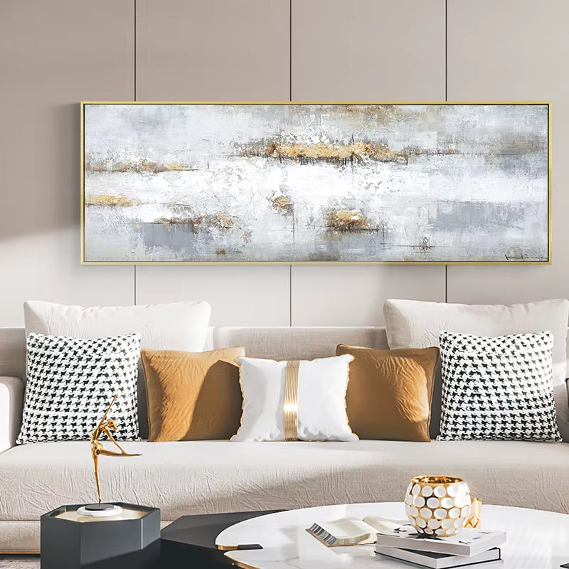 Abstract Landscape Oil Painting Posters and Prints Wall Art Canvas Painting Trees and Lakes Pictures for Living Room No Frame
