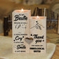 Handicrafts Heart-shaped Candle Holders Wooden Ornaments