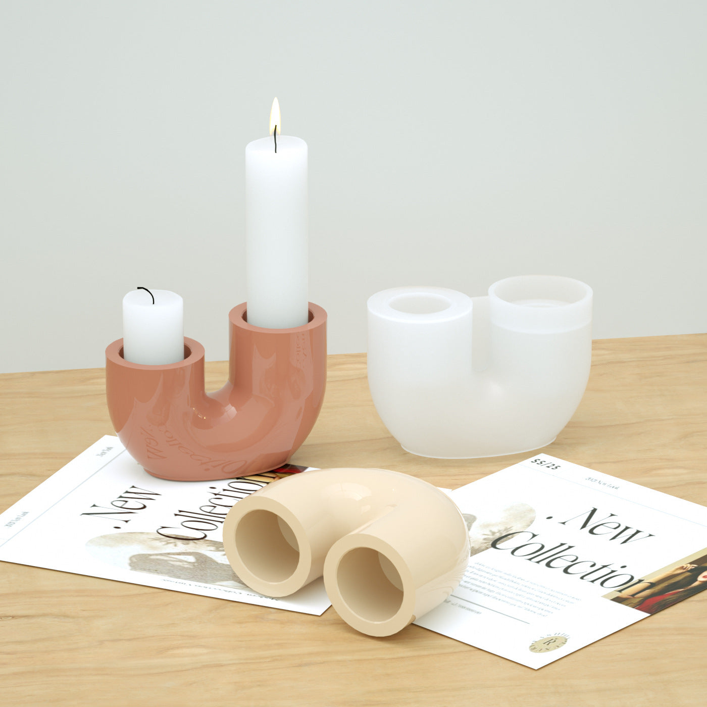 Household Fashion Candle Holder Silicone Mold