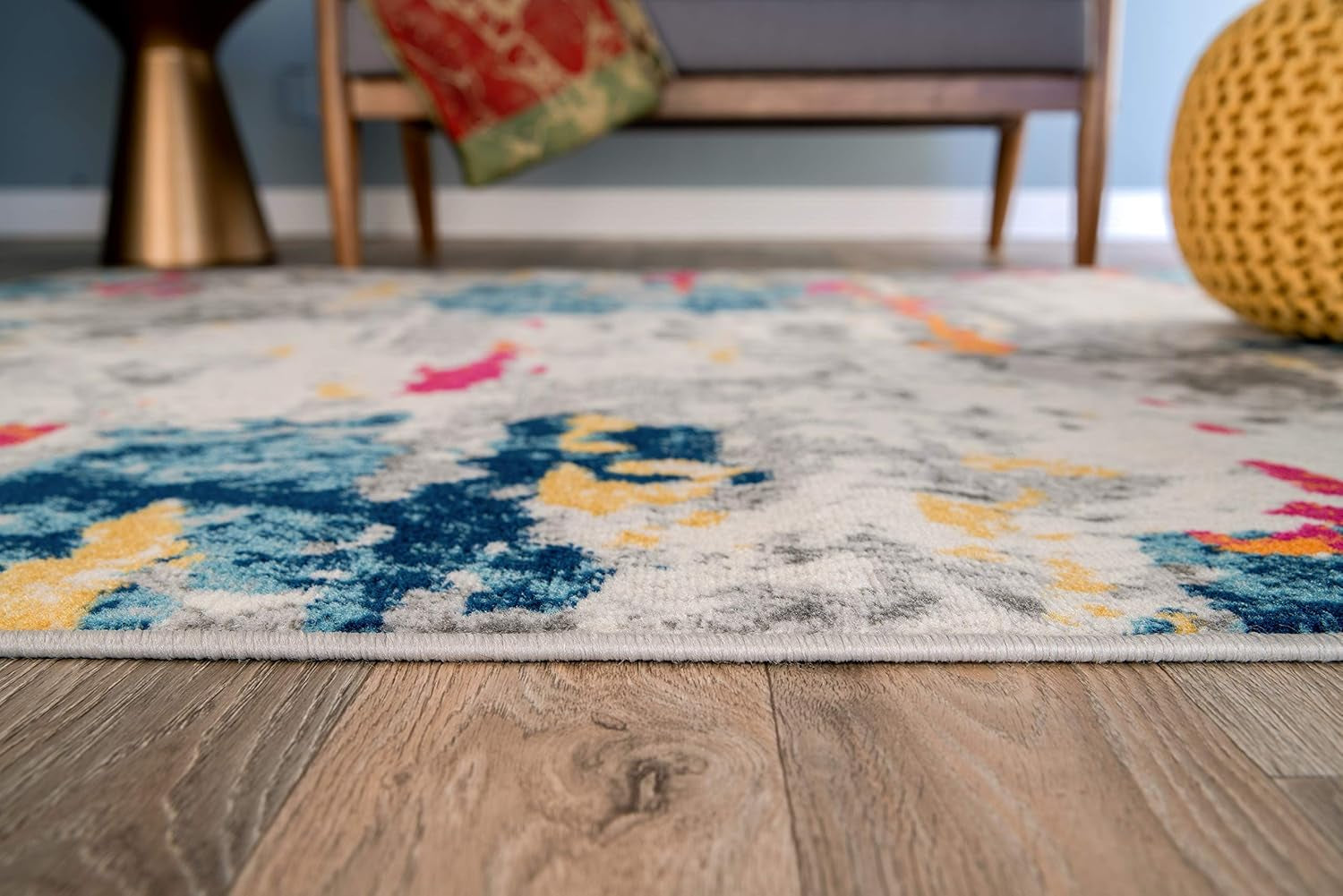 Sky Collection Transitional Abstract Area Rug 5' X 7' Multi