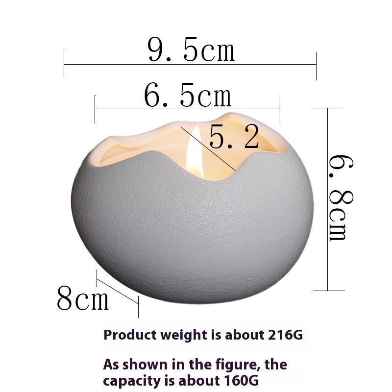 Creative Egg Shell Ceramic Aromatherapy Candle Device