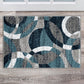 Contemporary Modern Circles Abstract Area Rug 2' X 3' Blue