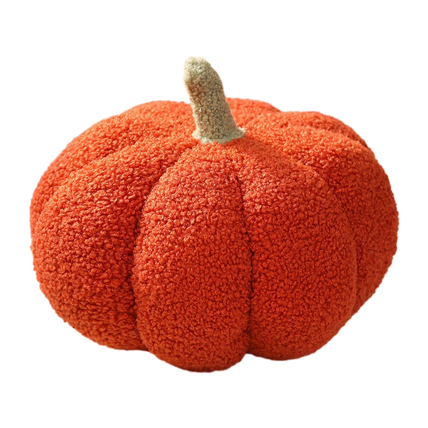 Faux Fur Pumpkin Throw Pillows Halloween Pillow Cute 3D Shaped Cushion Fluffy Pumpkin Plush Decorative for Couch, Ultra Soft Pumpkin Decorative Pillow Cushion Orange, 5 X 8 Inches