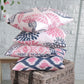 New Living Series Double Side Design Decorative Throw Pillow Cover, 18" X 18", Blue Pink, 4 Set