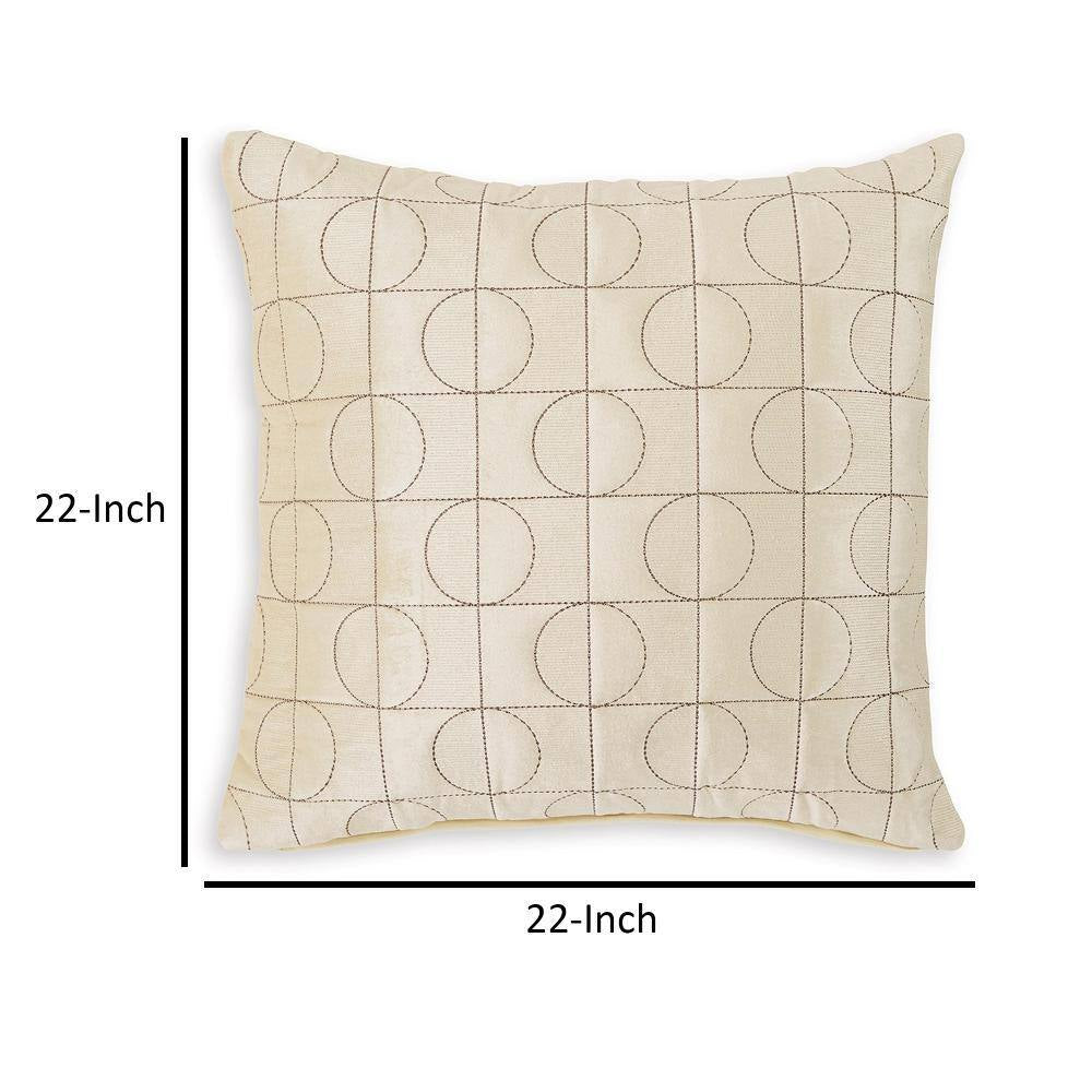 Kyla Cream and Black Cotton 22 In. X 5 In. Throw Pillow (Set of 4)