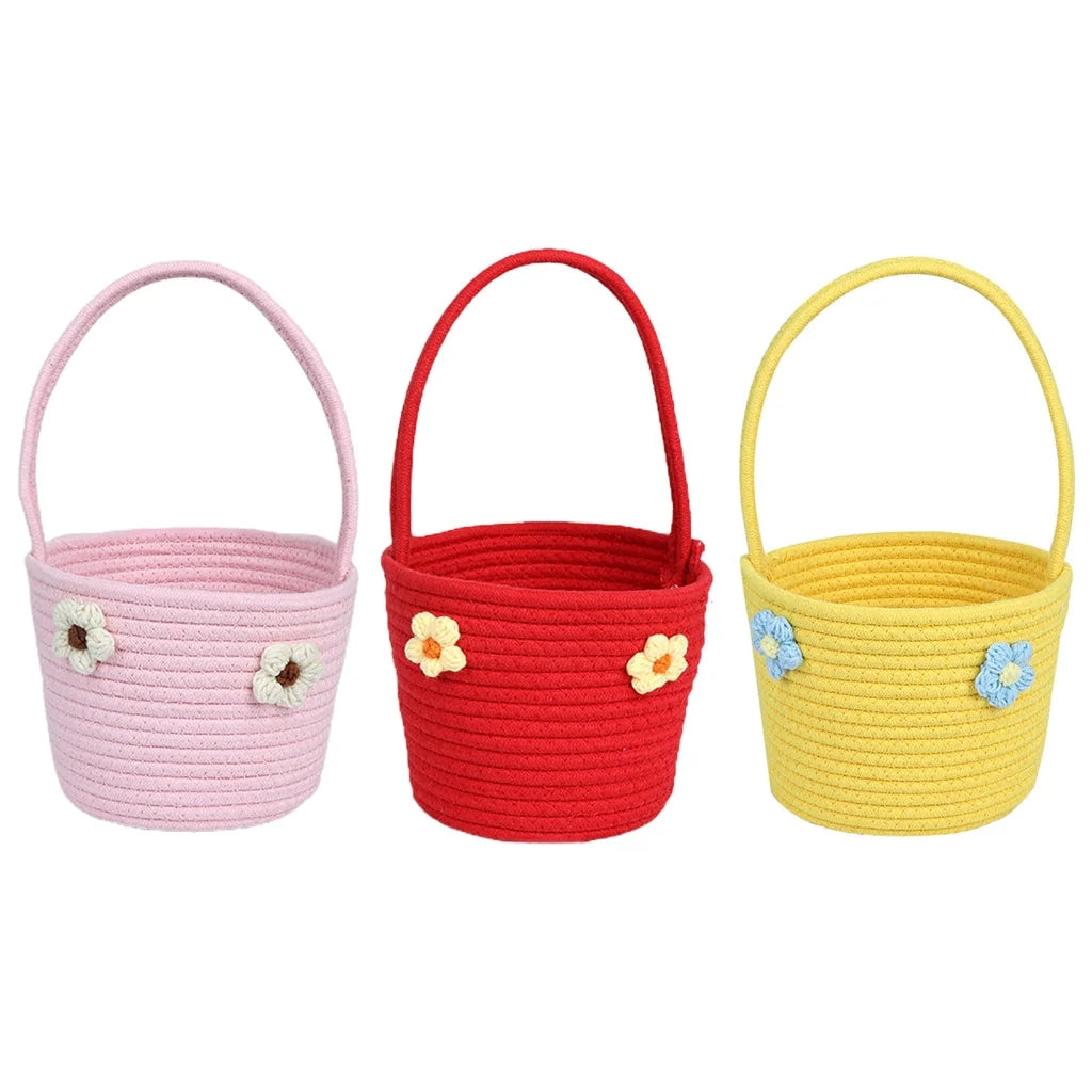 Wedding Flower Basket with Handle Candy Storage Baskets Candy Gift Tote Baskets Organizers Kitchen Home Decorations