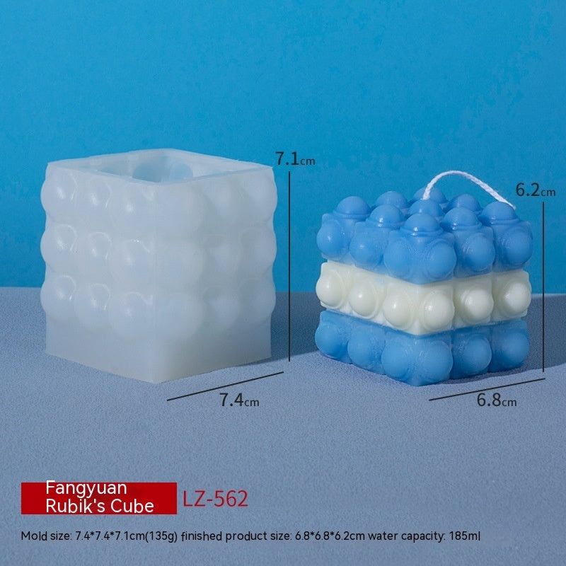 Rubik's Cube Aromatherapy Candle Silicone Mold DIY Handmade