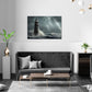 Artsbay Lighthouse Wall Art Black and White Nautica Storm Ocean Wave Seascape...