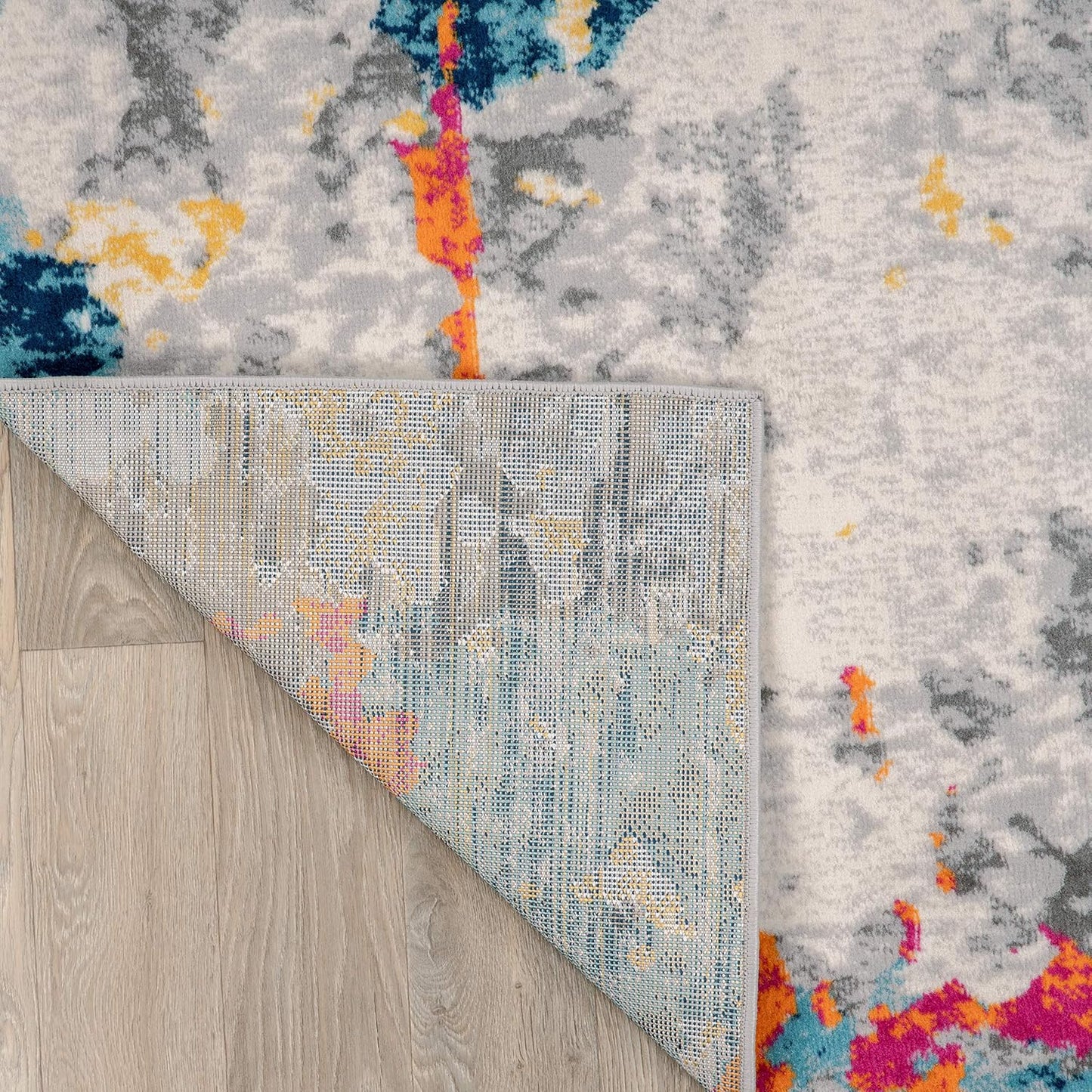 Sky Collection Transitional Abstract Area Rug 5' X 7' Multi