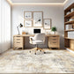 8'X10' Washable Area Rugs for Living Room, Modern Abstract Printed Carpet, Non Slip Indoor Rug for Bedroom Home Decor Carpets, Grey Gold