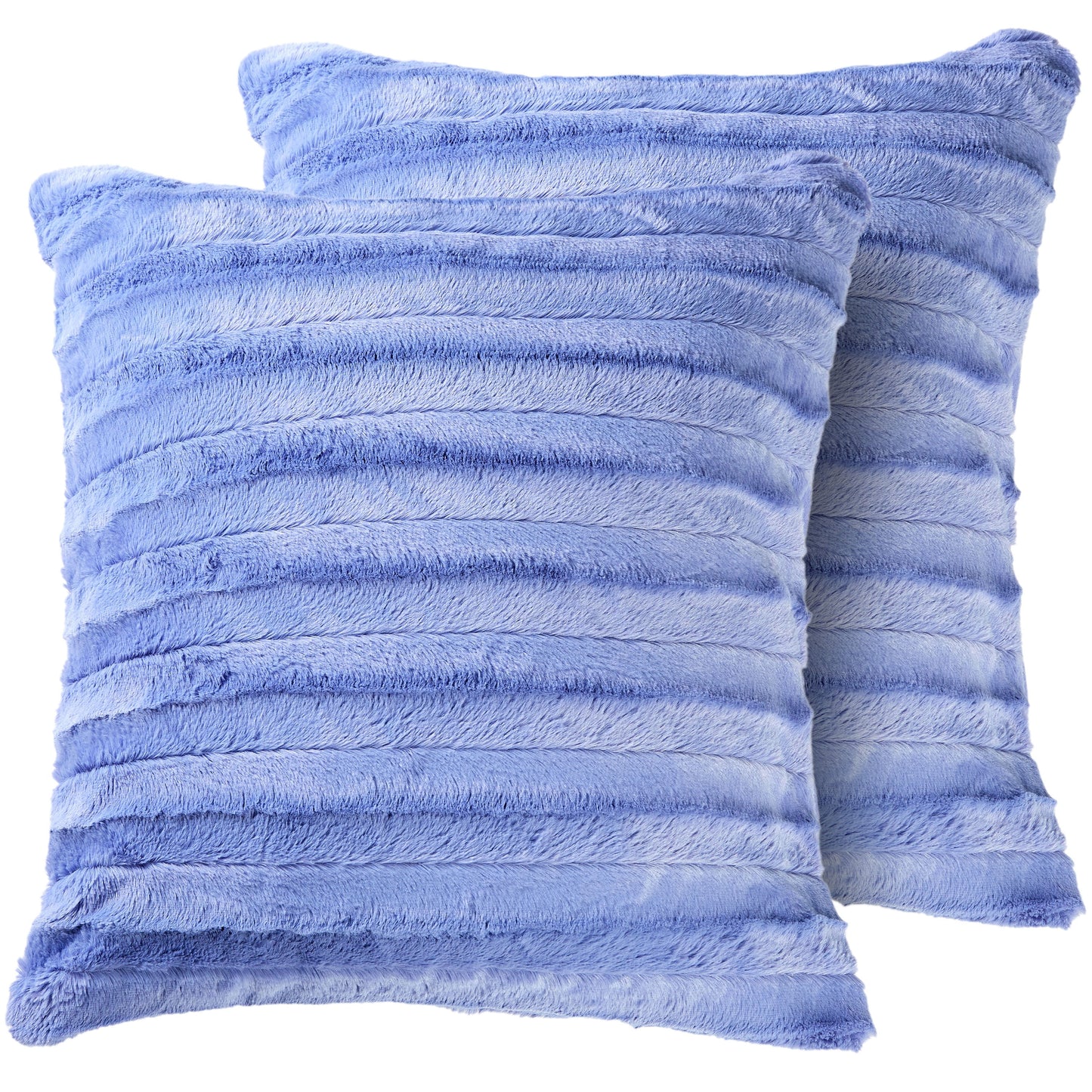 Faux Fur Throw Pillows 22" X 22", Set of 2 - Veri Peri