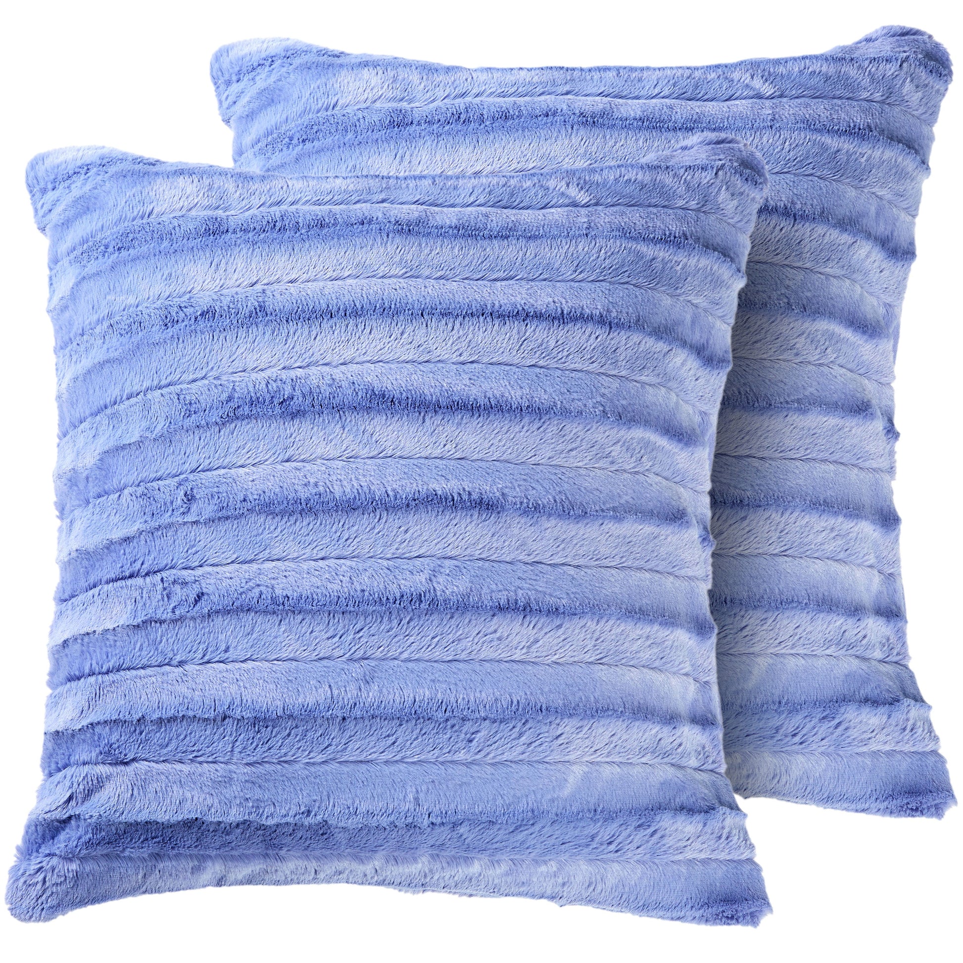 Faux Fur Throw Pillows 22" X 22", Set of 2 - Veri Peri