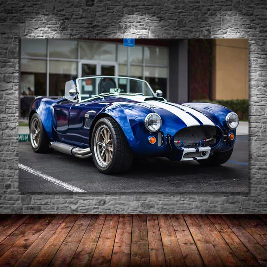 Supercar Shelby AC Cobra Vintage Car Cabriolet Wall Art Canvas Painting Posters and Prints Modern Home Living Room Decor