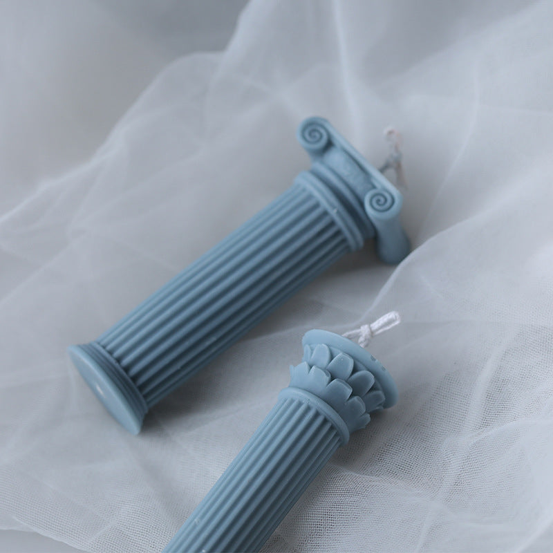 DIY Roman Column Candle Plaster Silicone Mold