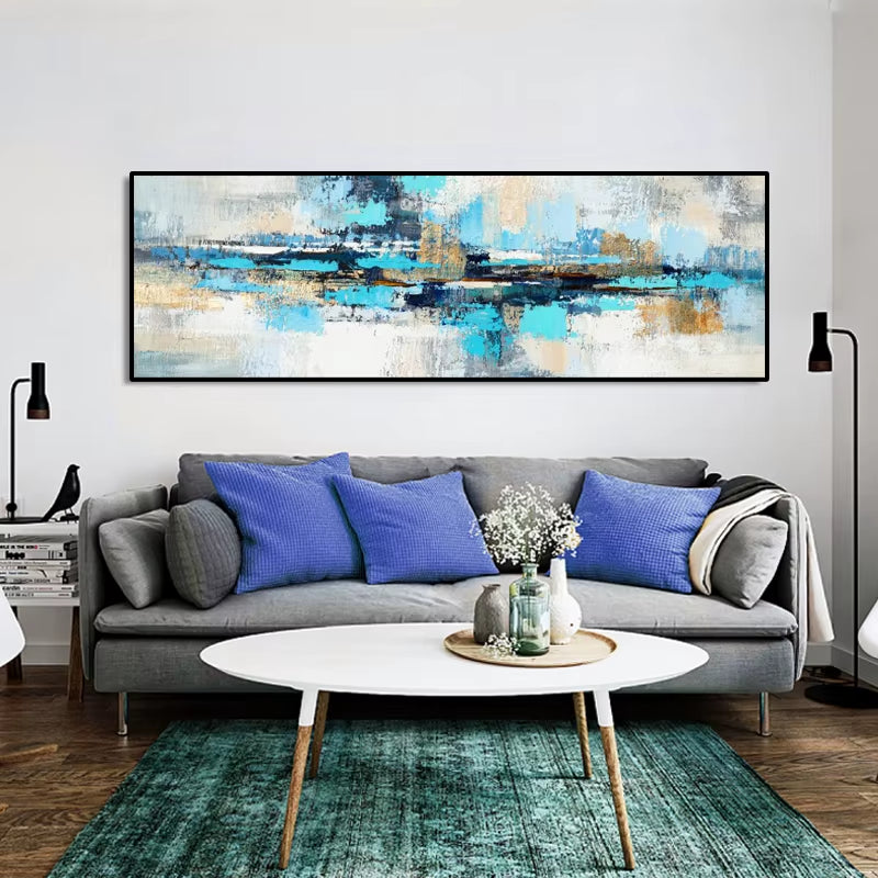 Abstract Landscape Oil Painting Posters and Prints Wall Art Canvas Painting Trees and Lakes Pictures for Living Room No Frame