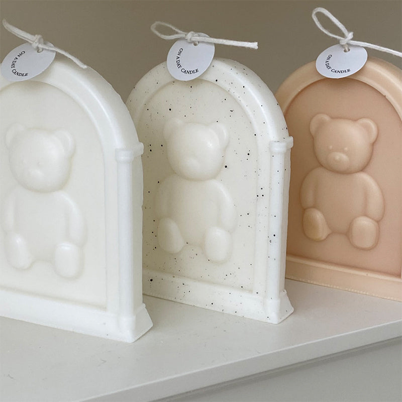 Teddy Bear Photo Frame Scented Candle Silicone Mold