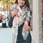 Flannel Frayed Edge Blanket Scarf