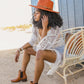 Flat Brim Buckle Hat