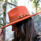 Flat Brim Buckle Hat