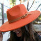Flat Brim Buckle Hat