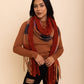 Knit Blend Tassel Trim Scarf