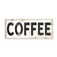7 In. X 17 In. "COFFEE Typography Vintage Sign" by Jennifer Pugh Printed Wood Wall Art