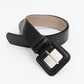 Sleek Square-Buckle Genuine Leather Belt